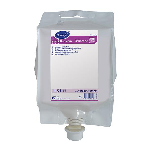 Diversey Suma BAC Sanitiser Cleaner D10 1.5L CASE